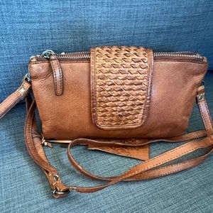 NWT VILENCA HOLLAND WEAVED LEATHER  CROSSBODY BAG
